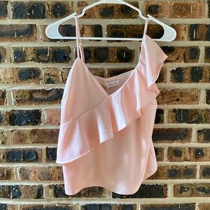 NWT Lovers + Friends ruffle lined cami adjustable straps tank top, Women’s XS